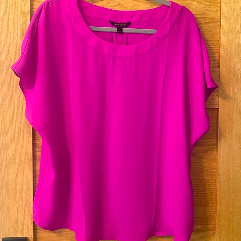 NWT Banana Republic Short Sleeve Pink Blouse